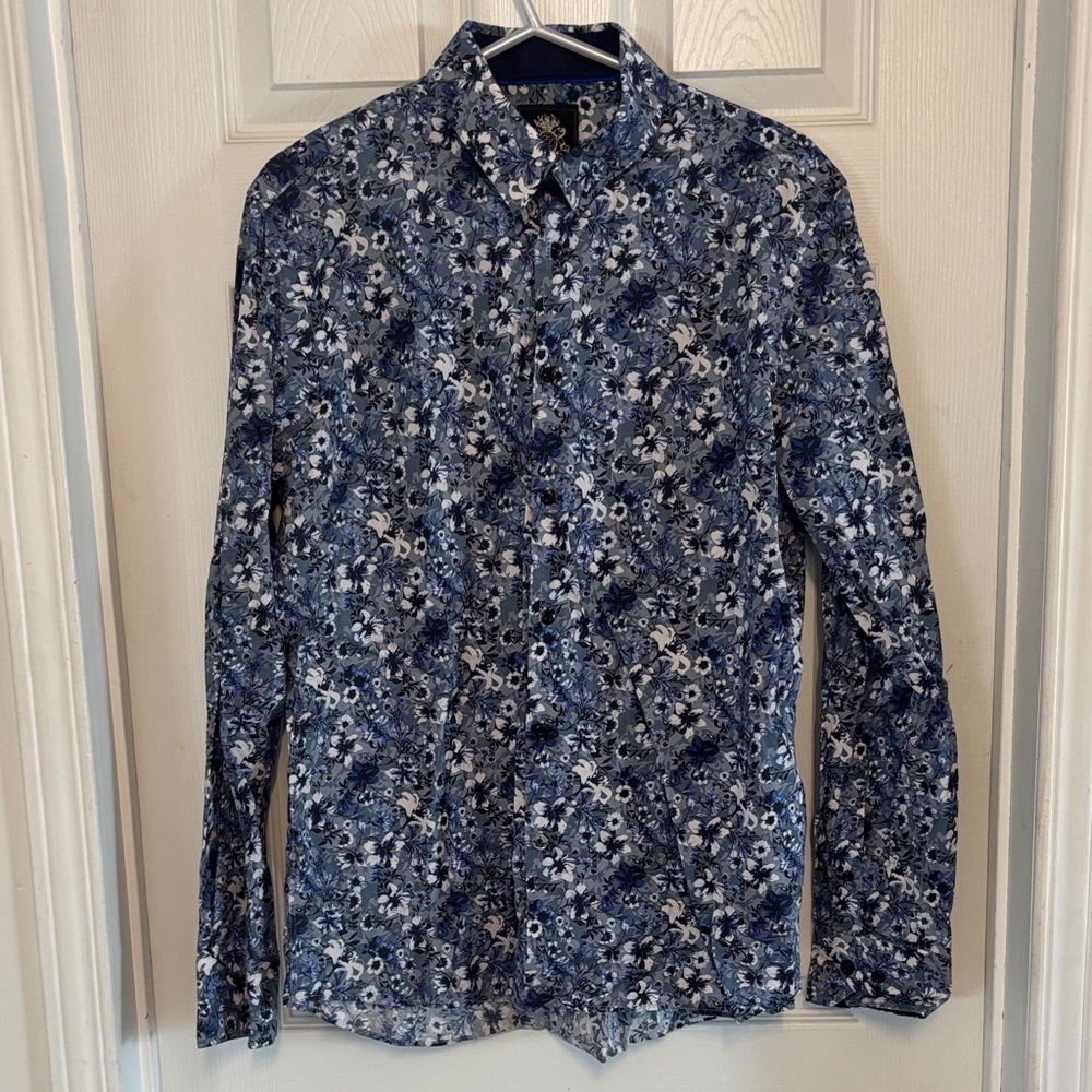 English Laundry Blue Floral Casual Button Down Shirt ✨HOST PICK✨​